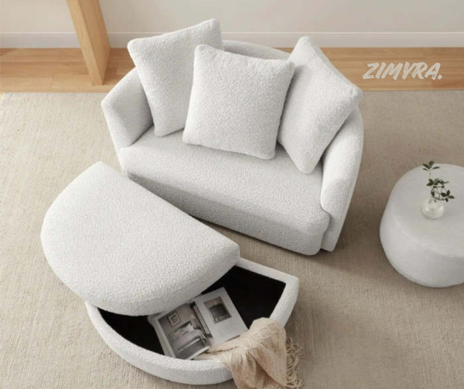 Zimyra™ Lounger with Storage Ottoman