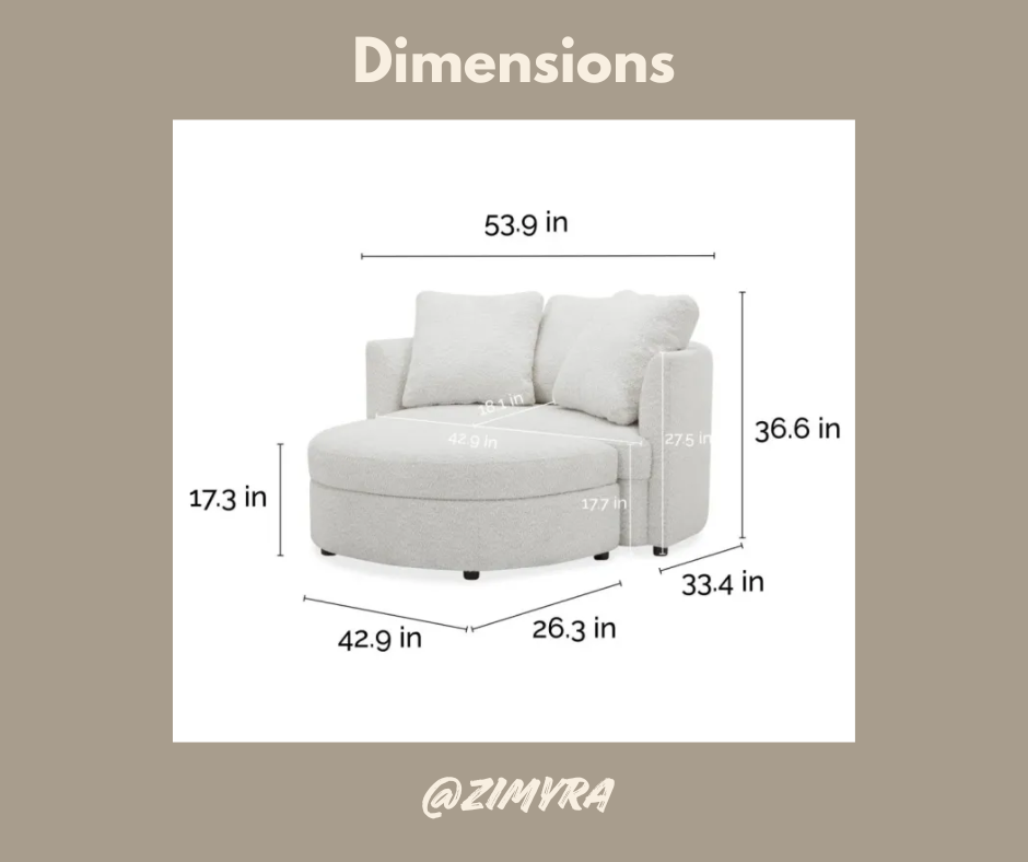 Zimyra™ Lounger with Storage Ottoman